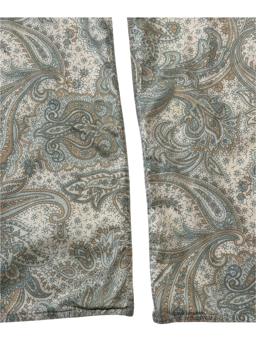 2 Harbor House Chelsea Paisley Pillow Shams Standard Teal Blue Tan Swirl Floral